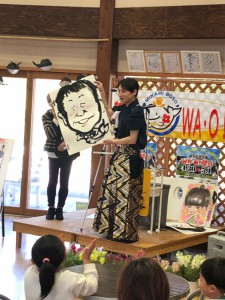 千葉県南房総市の道の駅イベントへ似顔絵師を派遣しました