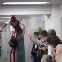 福岡県福岡市の社員懇親会に大道芸人を派遣しました。
