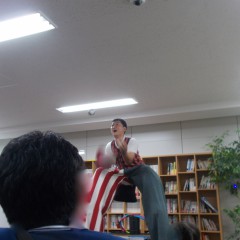 福岡県福岡市の社員懇親会に大道芸人を派遣しました。