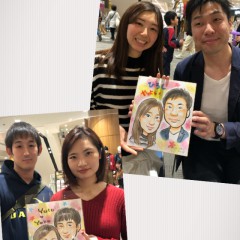埼玉県春日部市の企業PRイベントに、似顔絵師を派遣しました。