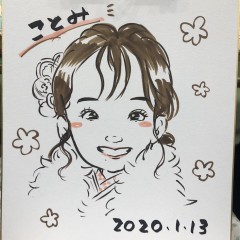 東京都大田区の成人のつどいに似顔絵師を派遣しました。