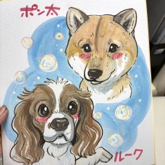 東京都江戸川区のマンションギャラリー イベントに似顔絵師を派遣しました