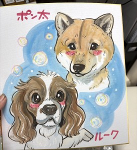 東京都江戸川区のマンションギャラリー イベントに似顔絵師を派遣しました